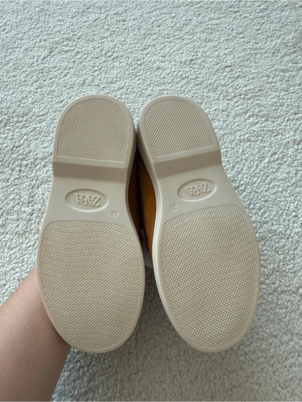 Kids Suede Loafers in Tan